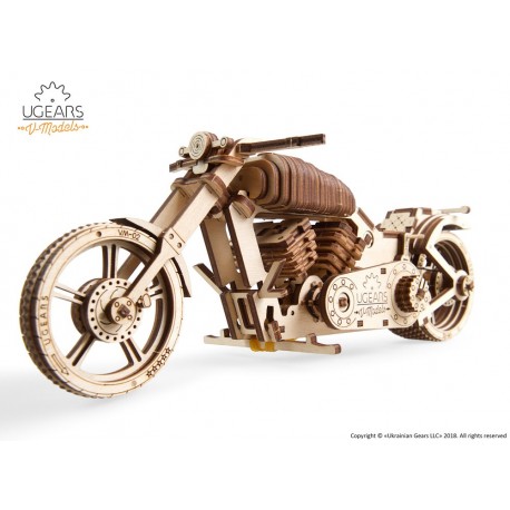 Puzzle mecanic 3D lemn Ugears Motocicleta VM-02
